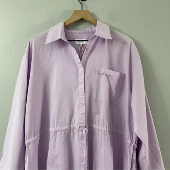 Pistola Layla Cinched Waist Shirt Dress In Iris - Picture 5 of 9